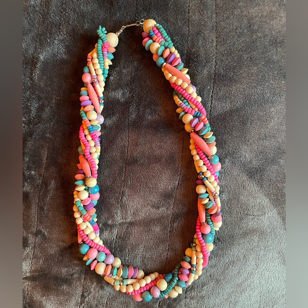 Vintage Rainbow “Candy” Chunky Necklace